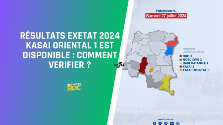 Résultats Exetat 2024 Kasaï-Oriental 1 sont Disponibles