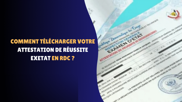 Attestation de Réussite EXETAT en RDC