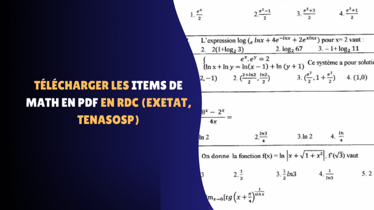 Items de Math en PDF en RDC